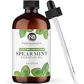 NaturoBliss Spearmint Essential Oil, 100% Pure and Natural Therapeutic Grade, Premium Quality Spearmint Oil, 4 fl. Oz - Perfe