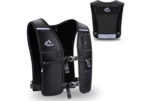 TEUMI Running Vest Women and Men with Waterproof Phone Pocket & 7 Storage Compartments, Lightweight Reflective Breathable Hyd