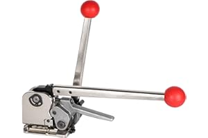 UPJIA FLARISH UpJiaFlarish Steel Strapping Tool Banding Tool, Tensioner & Crimper & Cutter Sealless Combination Tools for Steel Band Belt Width 1/2", 5/8", 3/4" Labor Saving Banding Machine, Metal Packaging