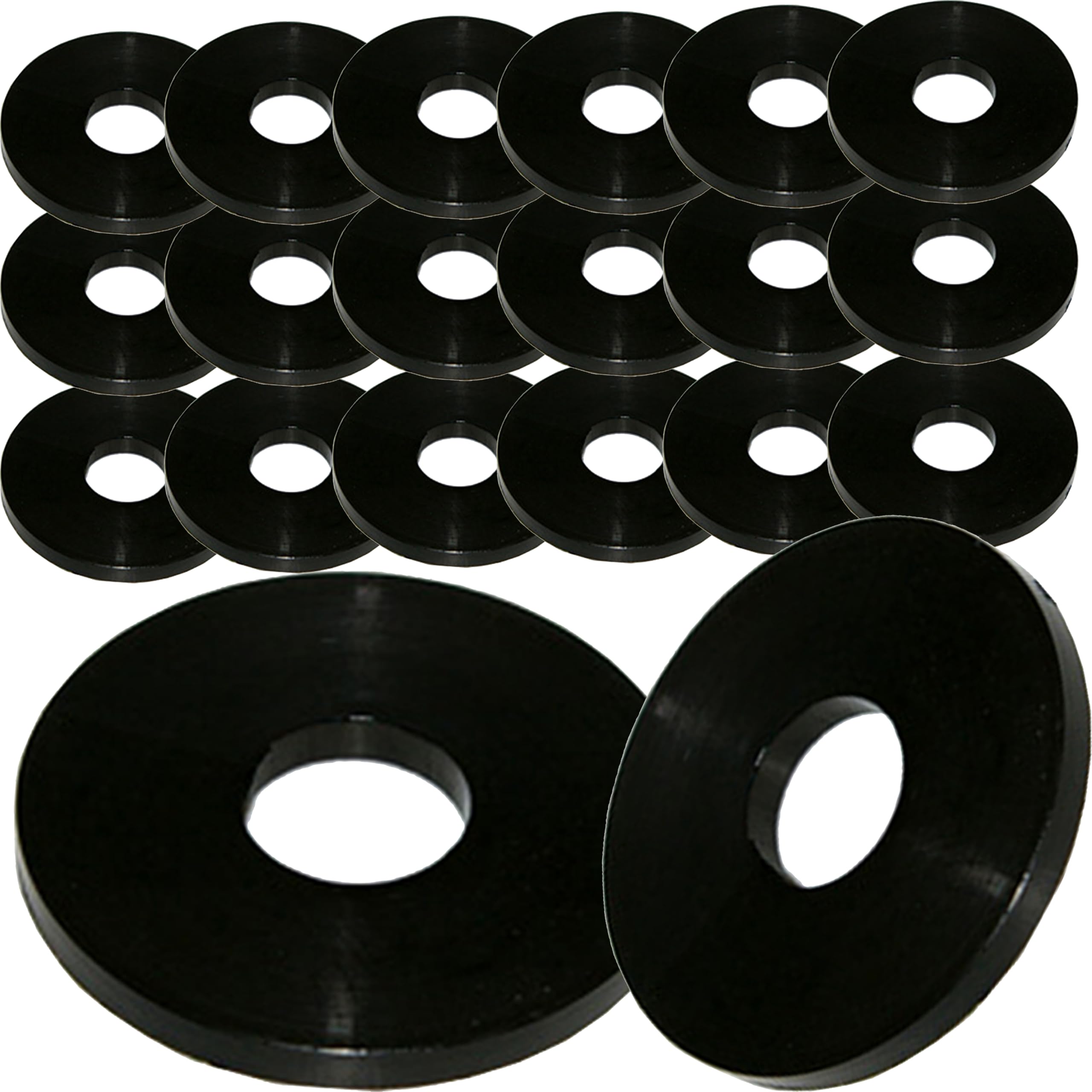 M5 x 15mm Nylon Black Penny Washers Fender Repair Washer Mudguard DIN 9021 (Pack of 20)