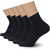 SERISIMPLE Mens Rayon Bamboo Ankle Breathable Socks Thin Quarter Athletic Comfortable Casual Mesh Socks 5 Pairs