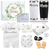 14PCS New Mom Gifts for Women, Gender Reveal Gifts, Pregnancy Gifts for New Parents Expecting Mom, Baby Shower Gifts for Mom to Be, Pregnancy Gifts with 20 OZ Mom and Dad Tumbler for First Time Moms