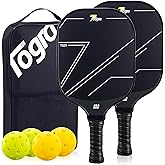 TOGRA Pickleball Paddles Set of 2, USAPA Approved Carbon Fiber Pickleball Set, Lightweight Graphite Pickleball Rackets with 4