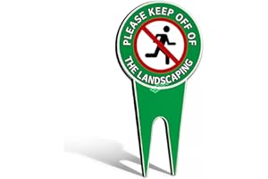 Yard Signs Please Keep Off of the landscaping Sign Metal Reflective Sign Please Keep Off of the landscaping Sign 6 X 12 Inch