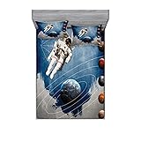 Ambesonne Outer Space Fitted Sheet & Pillow Sham