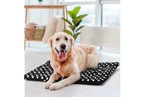 DULRLLY Pet Heating Pad for Dogs and Cats, Adjustable Warming Mat with 3 Levels Temperature, Easy Cleaning Kennel Bed Heated mat for Small Medium Pet Cat Puppy Dog Blanket