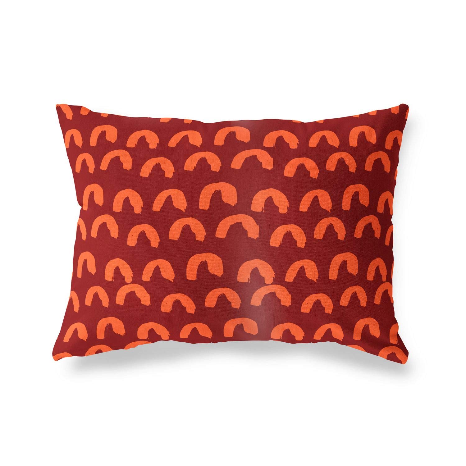 BonaMaison Decorative Cushion Cover, Orange Bordeux Throw Pillow Covers, Home Decorative Pillowcases for Livingroom, Sofa, Bedroom, Size: 45X60 Cm - Designed and Manufactured in Turkey