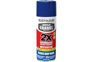 Rust-Oleum 271918 Acrylic Enamel 2X Spray Paint, 12 oz, Gloss Deep Blue