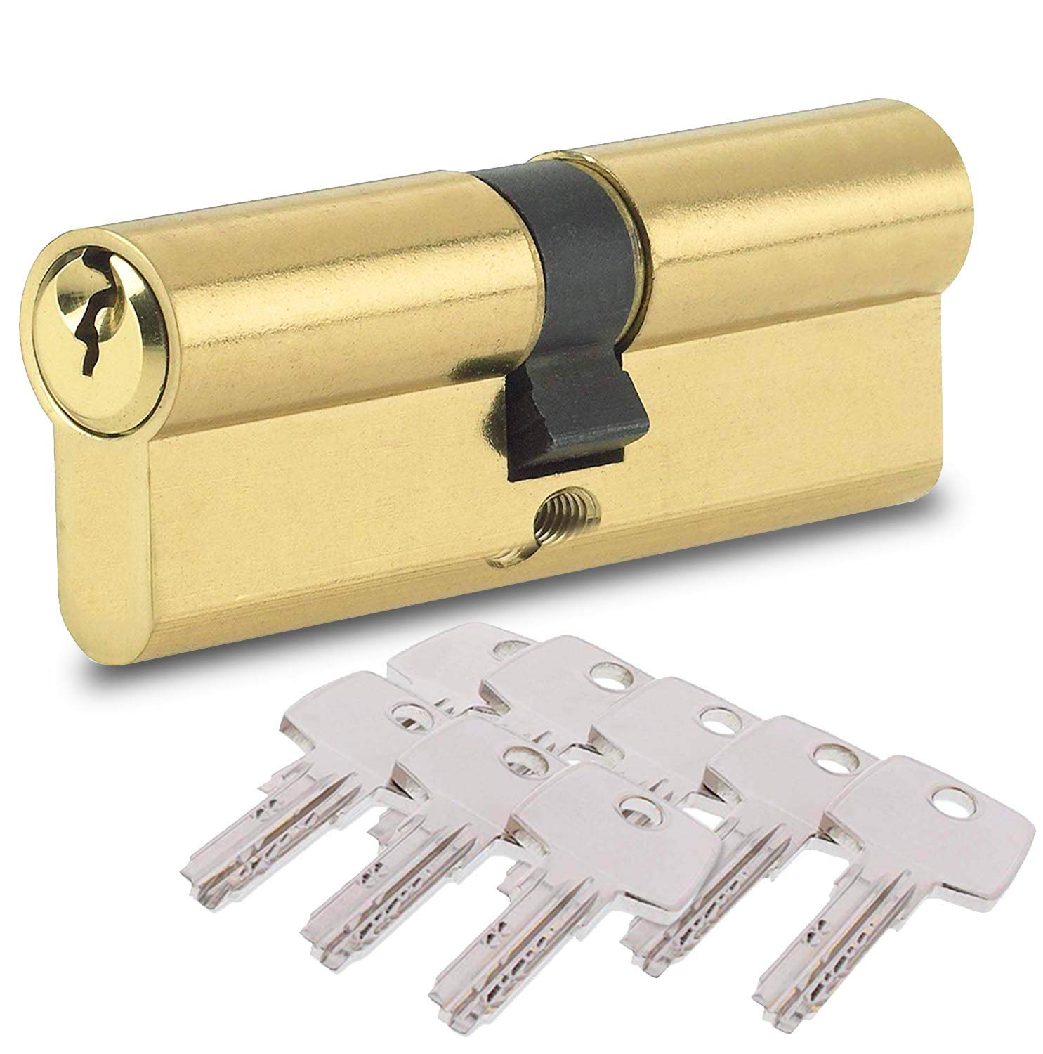 BETOY Lock Cylinder with 8 Security Keys, Profile Cylinder Door Cylinder, 40/40 (80 mm) Door Lock Cylinder Lock