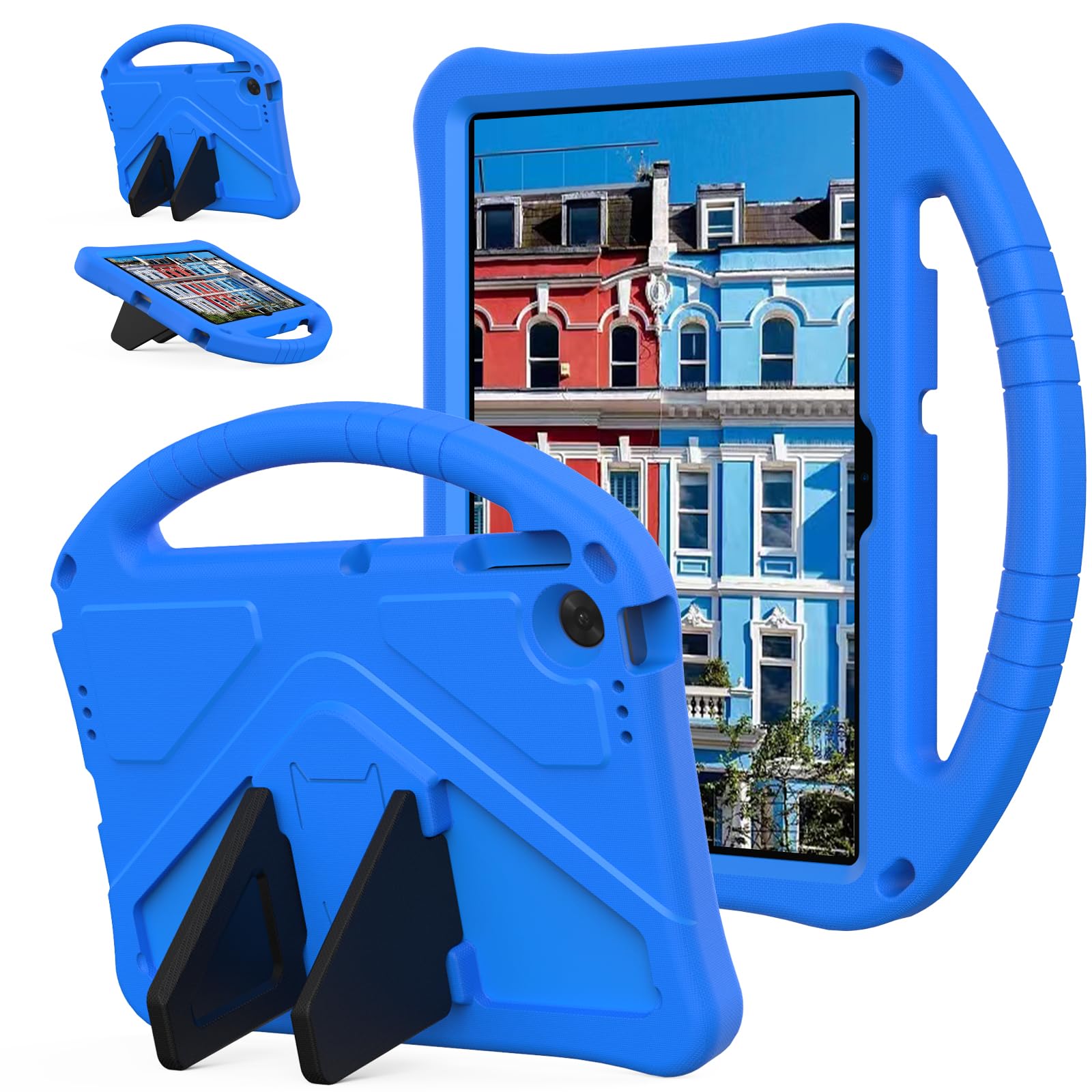 YRH for Lenovo Tab TB311FU 10.1 inch Case 2025, Kids EVA Shockproof Handle Stand Cover for Lenovo TB311XU 10.1'', Blue