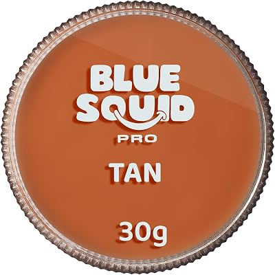 Blue Squid Classic Tan Face Paint 30g Professional Water-Based Single Cake