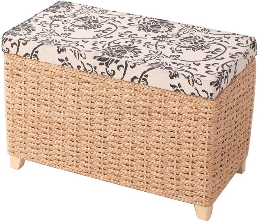 Amazon.de: LYRZJJ Aufbewahrungshocker, Aufbewahrungshocker. Rattan Stroh
