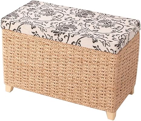Amazon.de: LYRZJJ Aufbewahrungshocker, Aufbewahrungshocker. Rattan Stroh