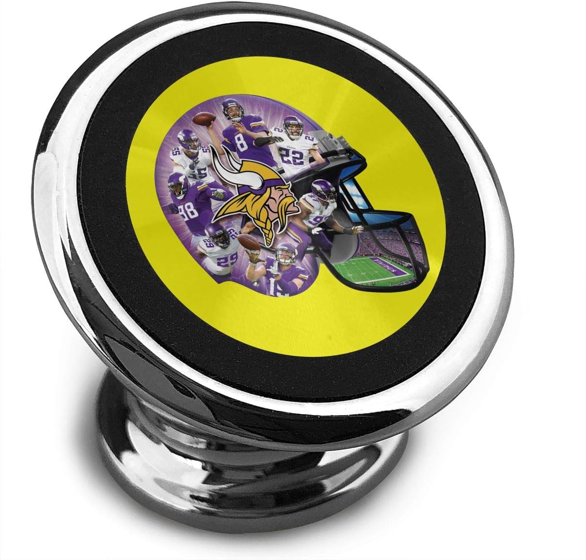 NA Minnesota Vikings Helmet Compatible with Any Smartphone Or GPS Gray Universal Magnetic Mobile Phone Bracket Car Dashboard Car Mount