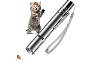 TEFIRE Laser Pointer Cat Toy – USB-Rechargeable, 5 Fun Patterns, UV & Infrared Modes, Safe Play for Cats,Interactive Multi-Use Pet Toy