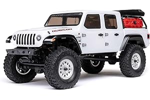 Axial RC Truck SCX24 Jeep Gladiator 4 Wheel Drive Rock Crawler Brushed RTR Nothing Needed to Complete Ready-to-Run White AXI00005V2T4, Remote Control Car, RC Car, RC Crawler
