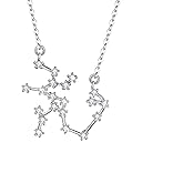 BriLove 925 Sterling Silver Necklace Gifts for Mom Women Constellation Zodiac 12 Horoscope Astrology CZ Pendant Mothers Day/Valentines Day/Birthday/Christmas/Anniversary