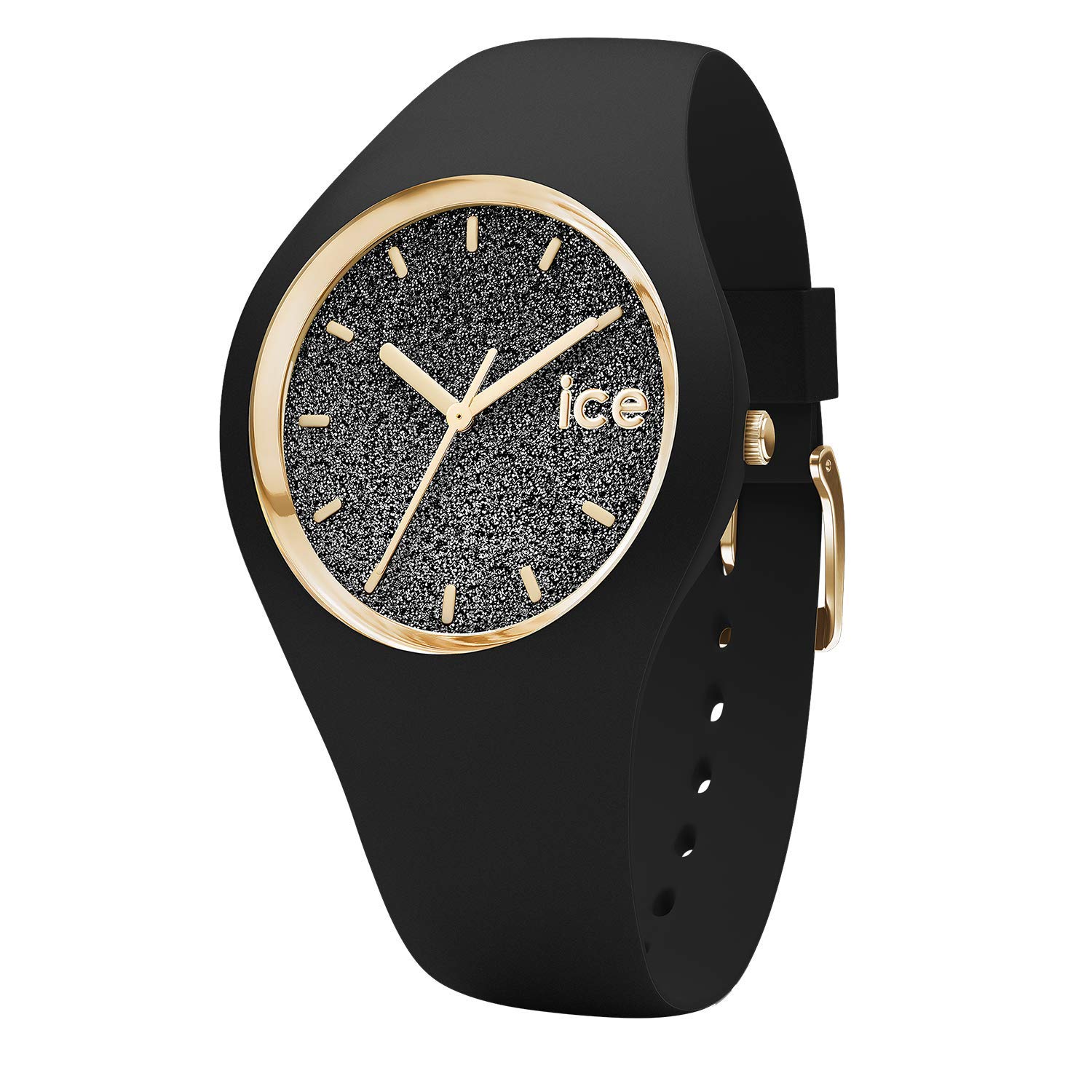 ICE-WATCH - ICE glitter Black - Women's wristwatch with silicon strap - 001356 (Medium)