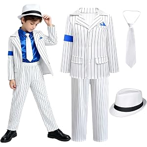 Boys Dance Star Costume 80s 90s Stage Outfits Kids Cosplay Party Set
