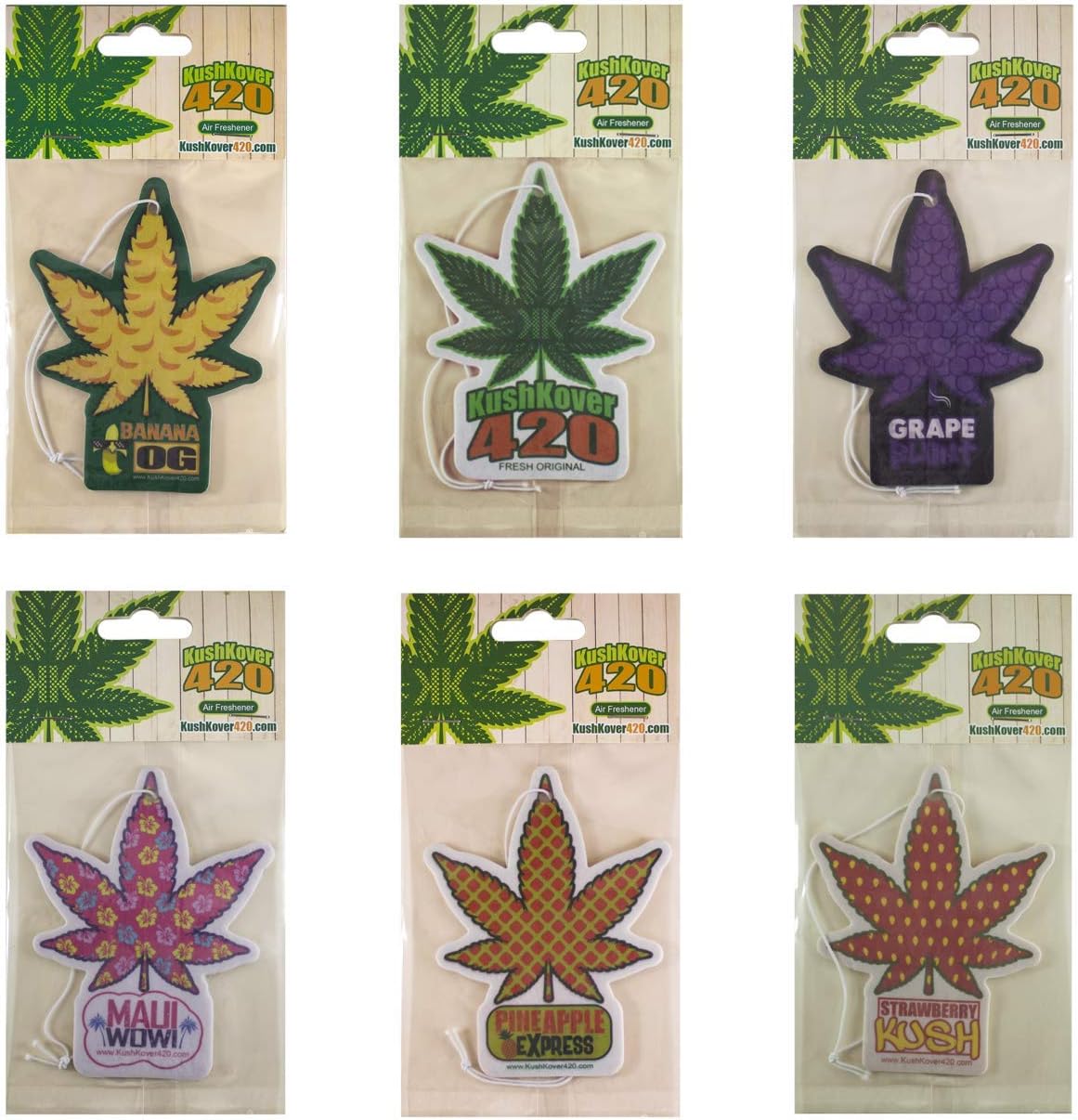 Kush Kover 420 All 6 six Scent strains auto car Home air fresheners