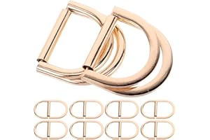 SUPVOX 10pcs Solid Double D-ring Metal Buckles 25mm Webbing Replacement Strap Rings for Bags Belts DIY