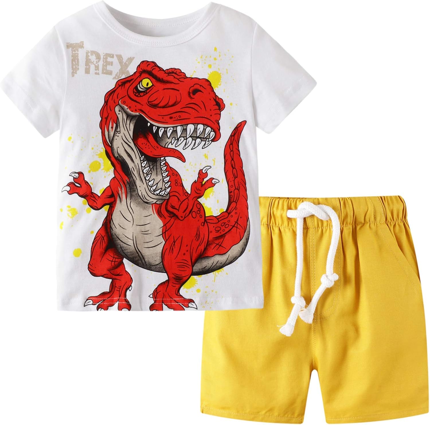 BIBNice Toddler Boy Clothes Kids Summer Outfits Shirt Short Sets 2-7T: Clothing