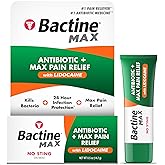 Bactine MAX Antibiotic + Pain Relieving Ointment - Antibiotic Ointment with Lidocaine - Pain + Itch Relief for Minor Cuts &amp; Scrapes &amp; Burns - Lidocaine Numbing Cream - 0.5oz
