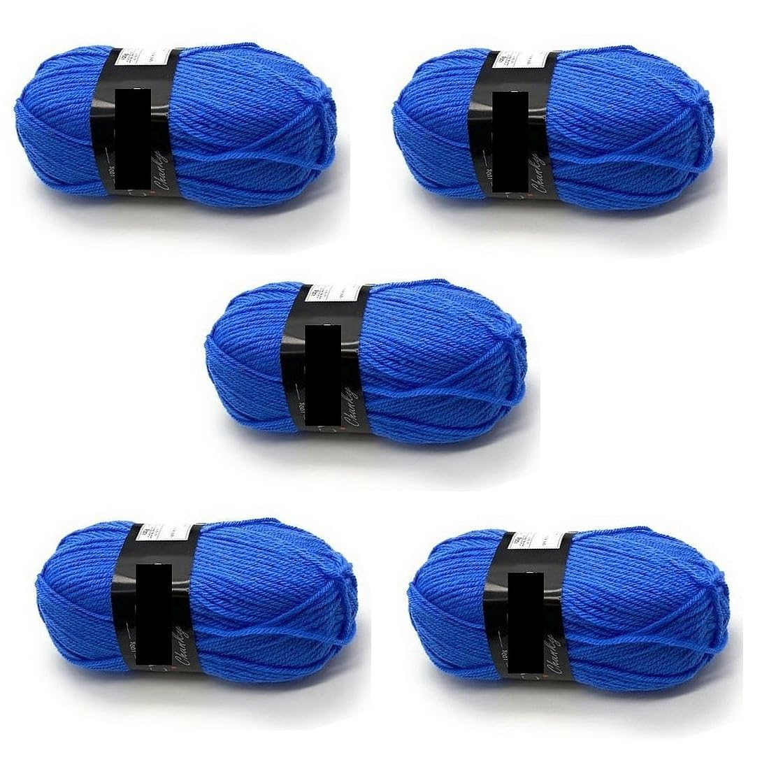 Lexicon Select Pack of 5 x 100g Balls Blue Chunky Wool - Saxe