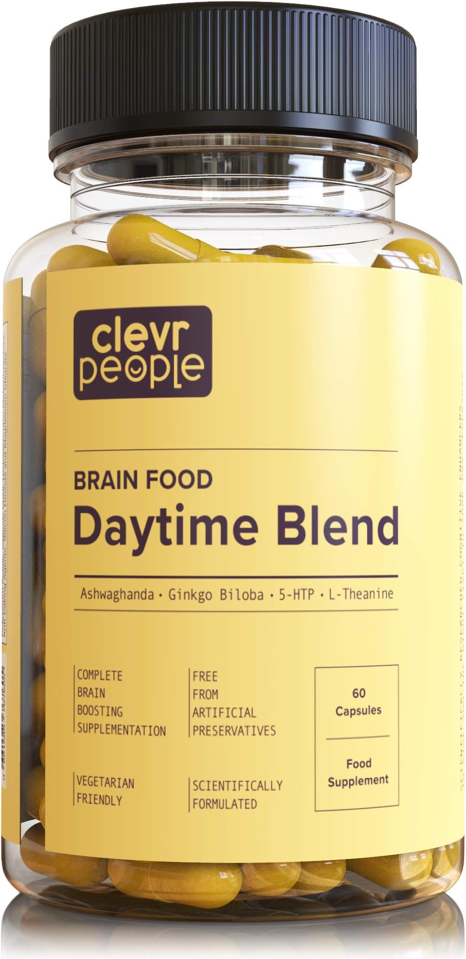 Clevr People - Ultimate Nootropics To Boost Your Day|Brain Supplements, Alpha Tablets to help Energy, Focus, Memory and Concentration | Ginko Biloba, Caffeine, L Theanine, 5HTP, Ashwagandha and Coq10