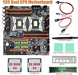 KVSERT X99 Dual CPU Motherboard 2xE5 2630 V3 4G DDR4 RECC RAM LGA 2011-V3 view 6