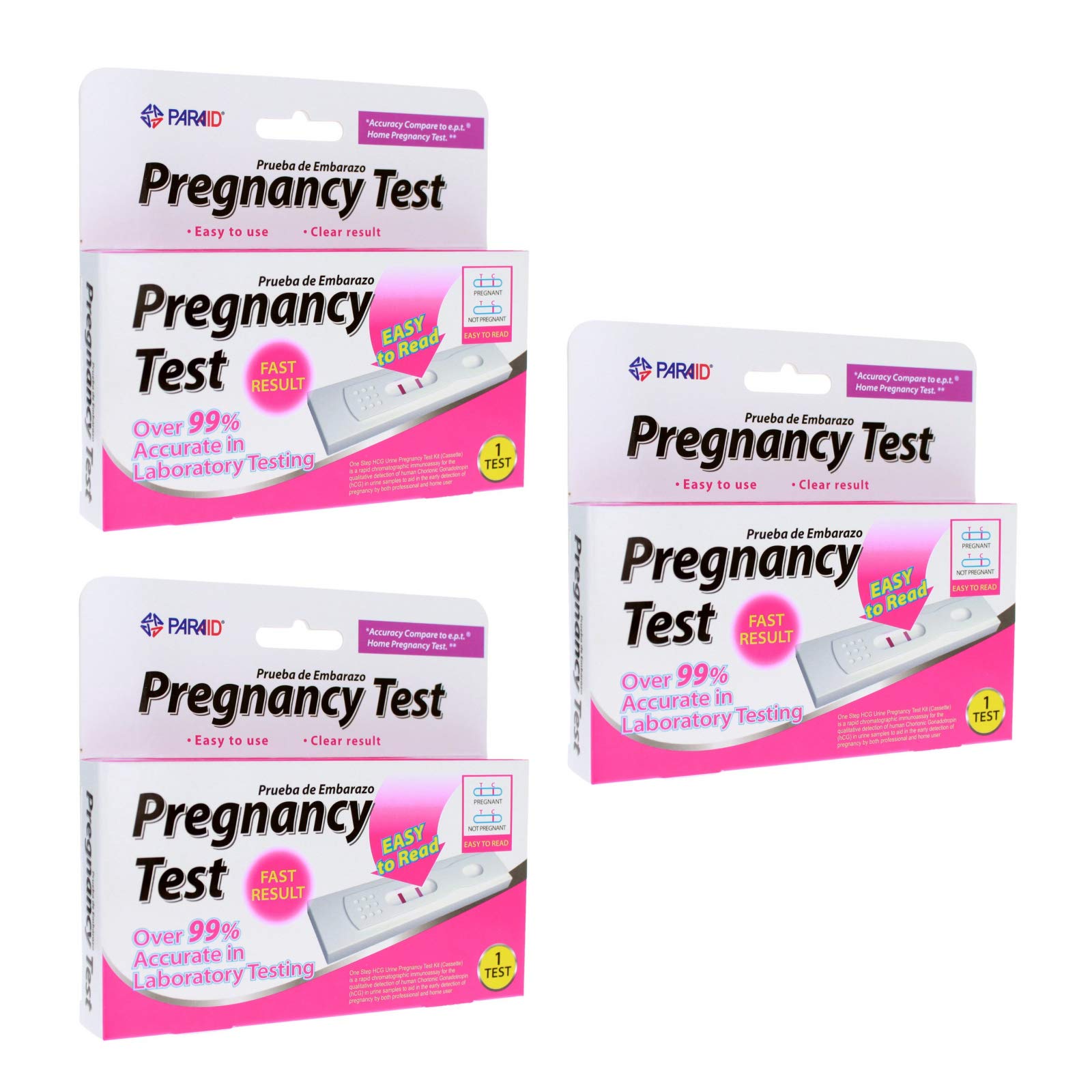 Paraid Home Pregnancy Test Kit Clear Fast Results 3 Pack Buy Online in