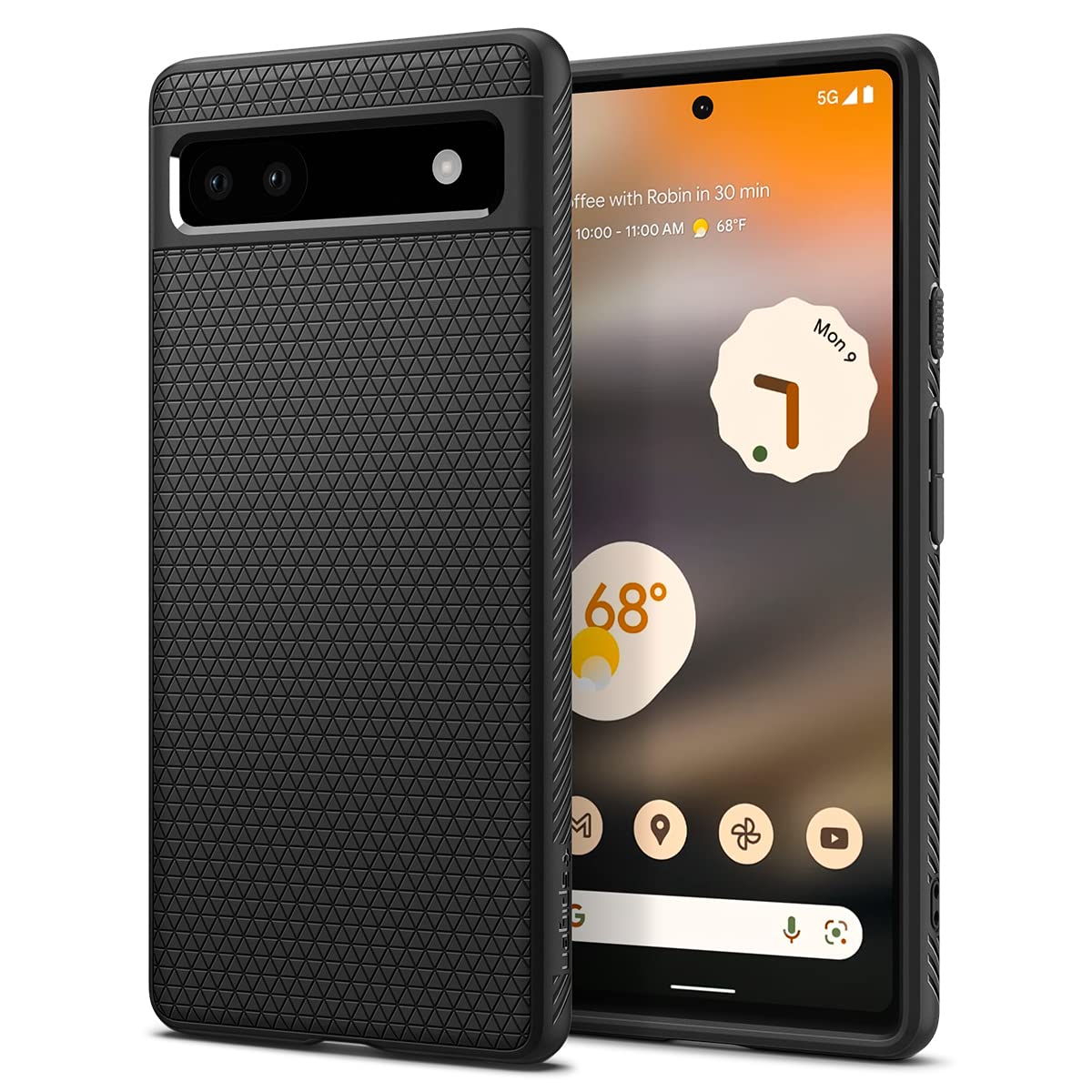 Spigen Liquid Air Case Compatible with Google Pixel 6a - Matte Black