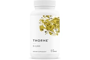 THORNE - Vitamin D3 Supplement - Supports Healthy Bones, Teeth, Muscles, Cardiovascular & Immune Function* - Gluten, Dairy & Soy-Free - 1,000 IU - 90 Servings