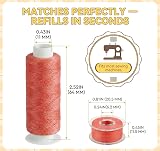 ABSOFINE 95Pcs Sewing Thread Kit 45 Colors 400 Yards with Bobbins view 3