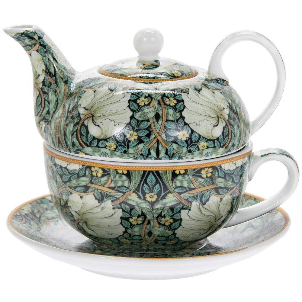 Lesser & Pavey Pimpernel Tea for One with Matching Cup & Saucer | 600ml Capacity Luxury Teapot Ideal for Home, Office & Outdoor | Without Tea Strainer | Elegant Gift Alternative to Glass Tea Pot