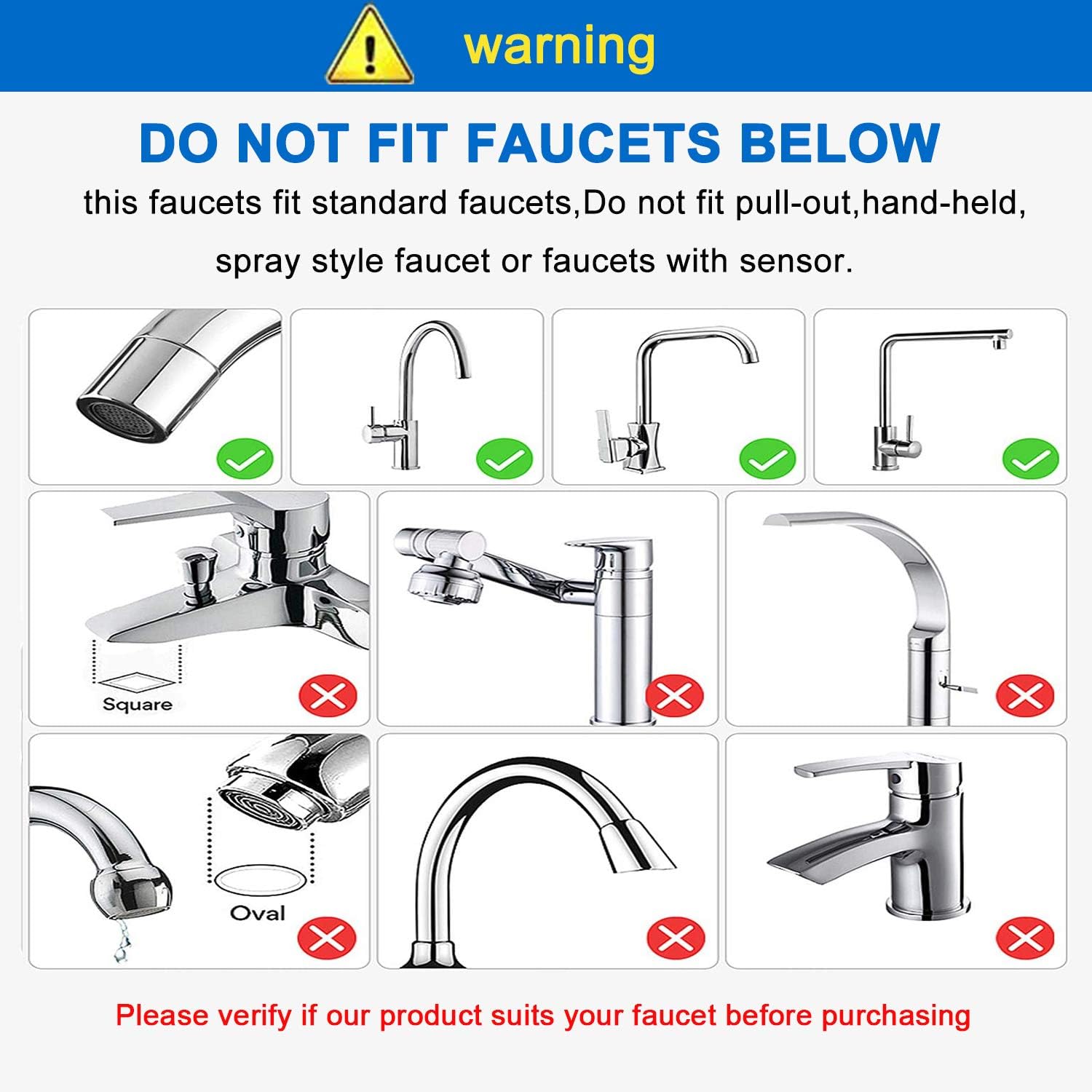 Tysonir Water Faucet Filtration System,Faucet Filter with Activated Carbon, Easy Installation,Tap Water Filter, High Water Flow Tap Water Purifier for Home Kitchen Bathroom: Home & Kitchen