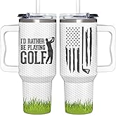 Golf Gifts For Men, Golf Gift For Fathers Day, Birthday, Best Present Ideas From Son, Daughter And Kids, Cool Gifts For Women, Christmas Gift for Golfers Men, Dad, Golfers Tumbler 40oz With Handle