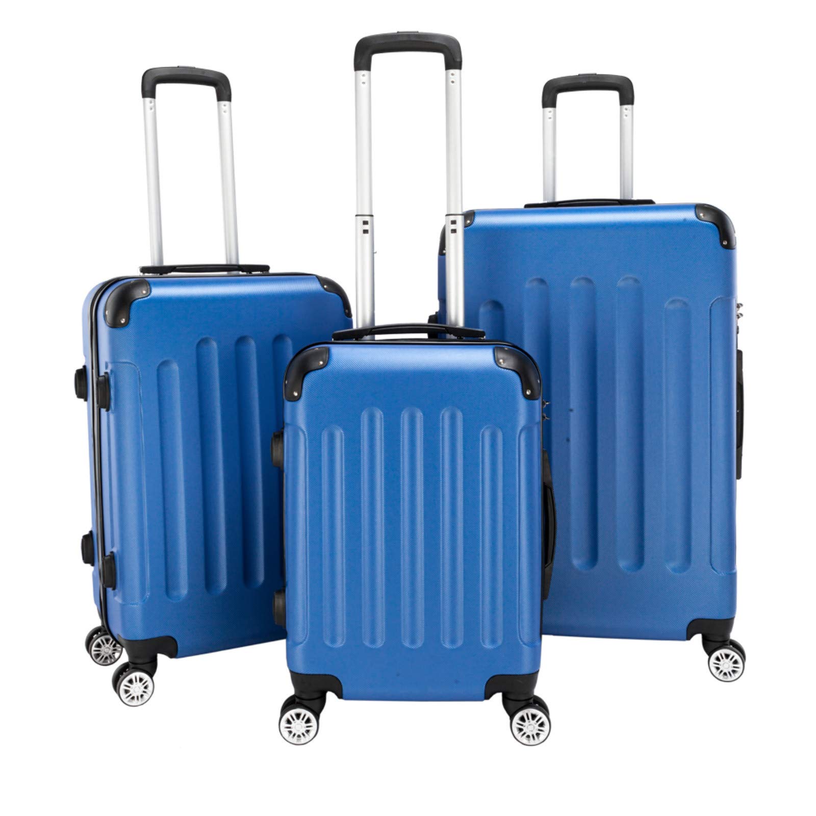 Murtisol Portable ABS Hardside Luggage with Spinner Wheels, Suitcase, 3-Piece Set, Traveling Storage