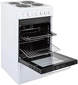Willow WE50SSW 62L Freestanding Electric Cooker White 50cm Hob view 4