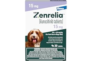 Zenrelia (ilunocitinib Tablets) | Once Daily Prescription Itch Relief for Dogs | 15 mg mg (30 Count)