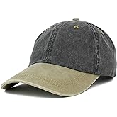 Trendy Apparel Shop Low Profile Unstructured Pigment Dyed Two Tone Baseball Cap