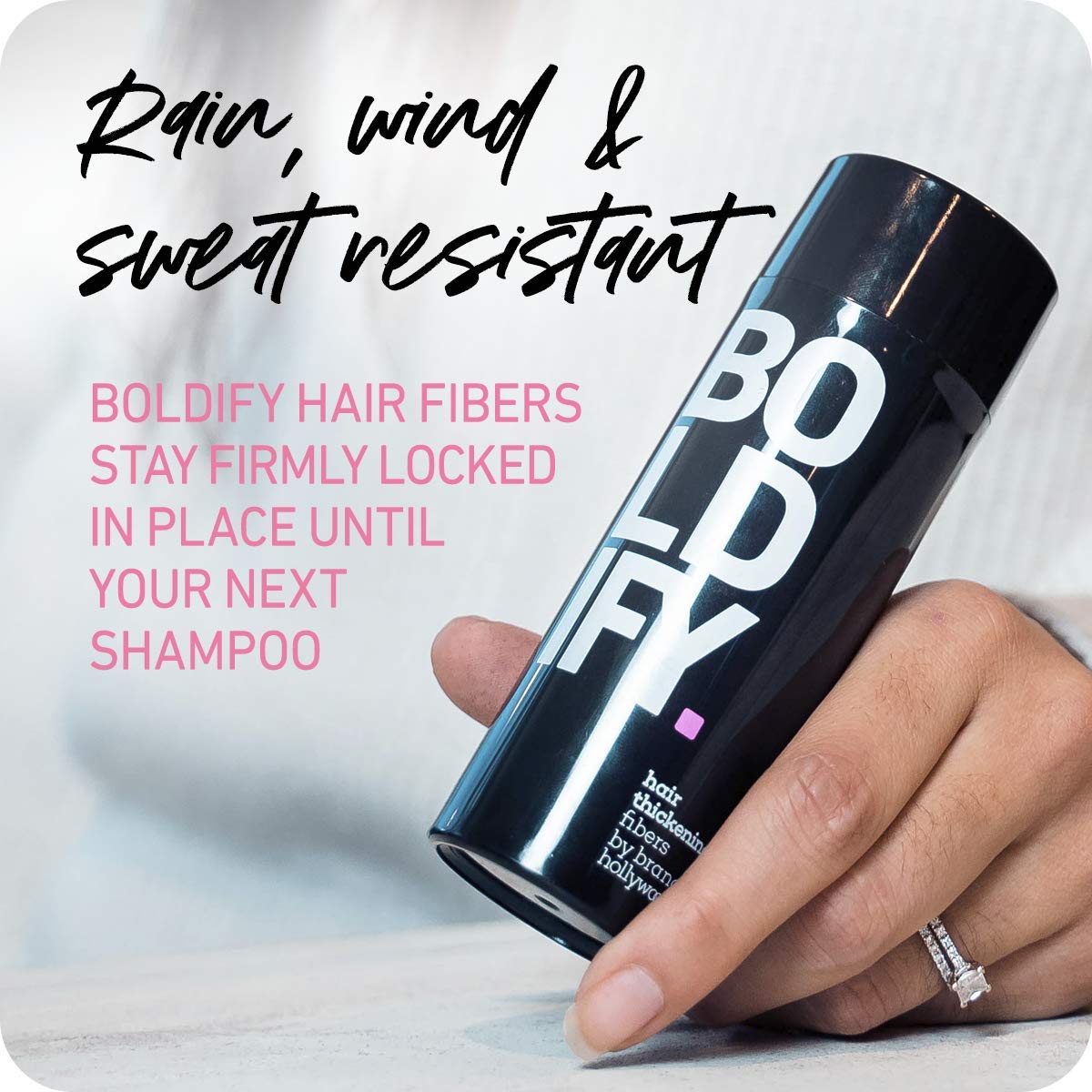 BOLDIFY Hair Fibers for Thinning Hair (DARK BROWN) 100% Undetectable & Natural - Giant 28g Bottle - Completely Conceals Hair Loss in 15 Seconds - Hair Thickener & Topper for Fine Hair for Women & Men: Beauty