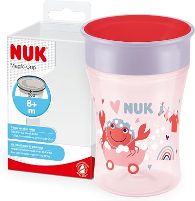 NUK Magic Cup Sippy Cup 360° Anti Spill 230 ml Red Crab 8+ Months