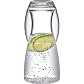 Amazing Abby - Vespera - Acrylic Bedside Carafe Set, Plastic Water Carafe with Dual-Use Tumbler/Lid, Easy-Access for The Night, Shatter-Proof, BPA-Free, Great for Bedroom, Bathroom, Kitchen, and More