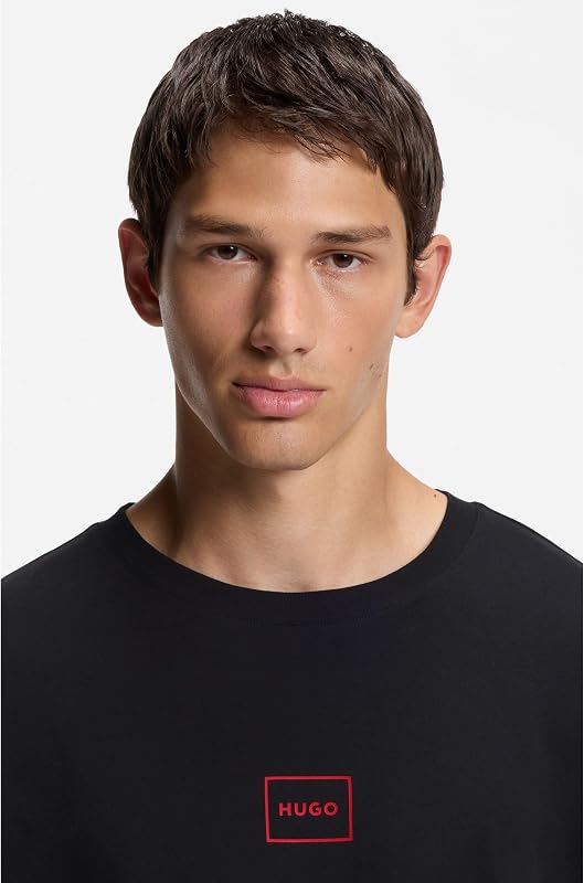 Hommes Laze Longsleeve Top de vêtements de détente en Coton Stretch à Logo