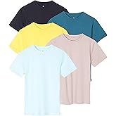 Real Essentials 5 Pack: Boys T-Shirts – Soft Cotton Boys Shirts – Plain Short Sleeve Tops for Kids (Ages 4-18)