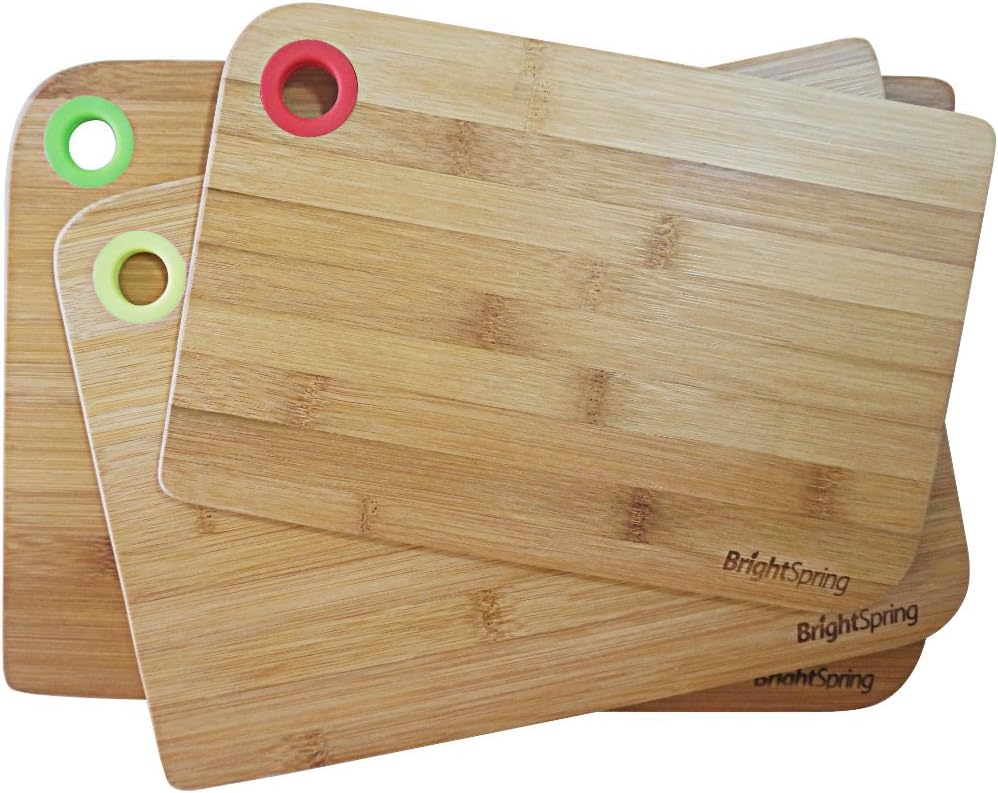 Clearance - Bamboo Cutting Board Set – Eco-Friendly 3-Piece Chopping Boards – Kind to Knives - Anti-Bacterial