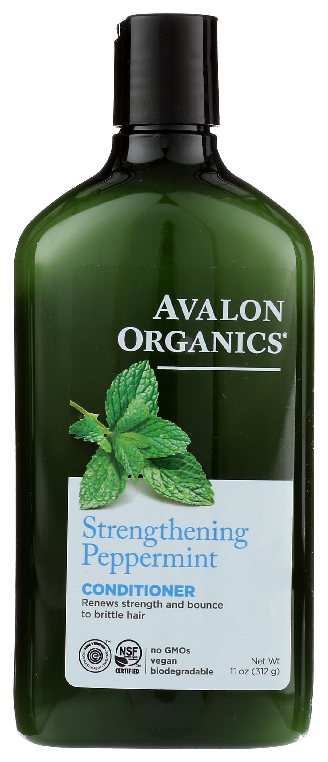 Avalon Organics - Peppermint Strengthing Conditioner - 312g - Invigorating Peppermint Scent - Strengthens & Nourishes Hair - Suitable for All Hair Types