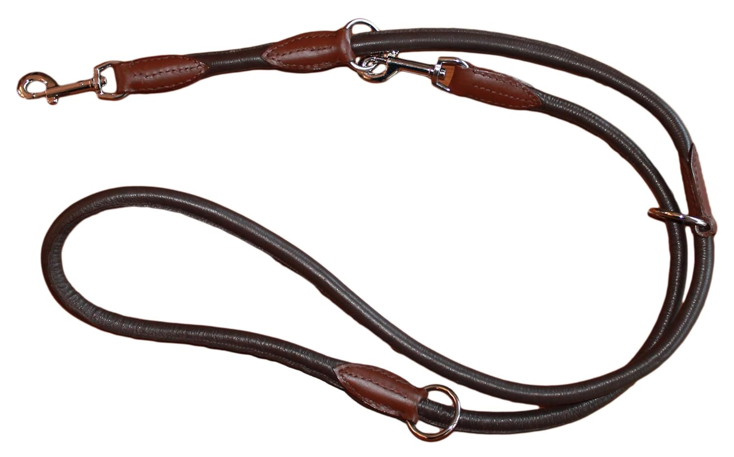 Dogs & Co Rolled Leather Police Training Lead, Wide, Brown Amazon.co