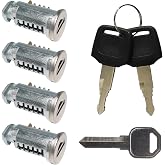 JXSDFP 4 Pack Lock Cores Compatible with Thule Roof Racks Components, Includes 4 Cores, 2 Keys and A Control Key (4 Pack)